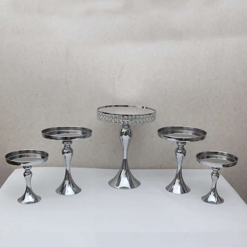 5pcs in set 5 шт Хрустальная подставка для торта свадьбы центральным Дисплей вечерние украшения событие - Цвет: 5pcs in set