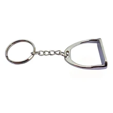 Брелок для ключей в виде лошади из цинкового сплава, стремя для ключей, маленькое тонкое мастерство, подвесное украшение для ключей в виде лошади, сувенирная Пряжка для ключей, оборудование