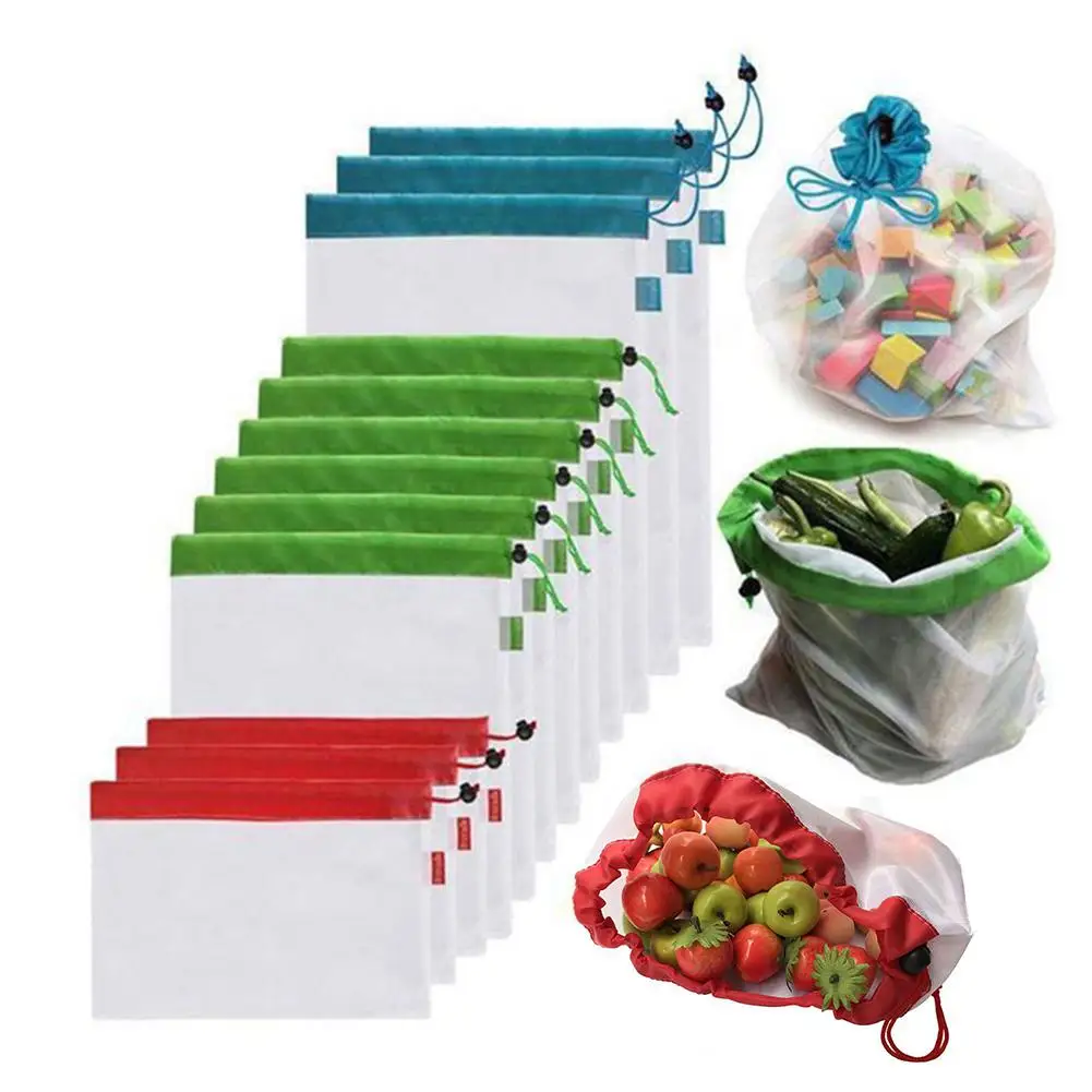

TPFOCUS 12Pcs Reusable Multi-Purpose Shopping Bags for Vegetables Fruits Storage