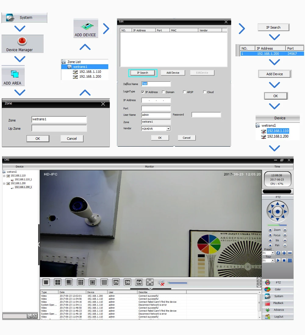 Add device by following steps
