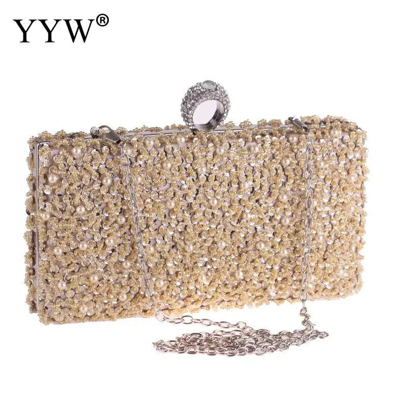 

Beaded Clutch Bag Wpmen Diamonds Elegant Mini Bolsa Feminina Ladies Finger Evening Party Bags Clutches Luxury Banquet Party Bags