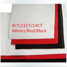 50x50 см Best выбор для вышивки крестом Аида Ткань белые или красное или blackcanvasfabric 9ct или 11ct или 14ct