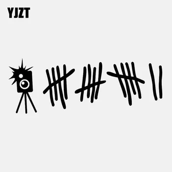 

YJZT 14.7CM*5.3CM High Quality Speed Cameras Vinyl Black/Silver Car Sticker C22-0907
