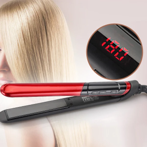 Цифровой Дисплей 2-в-1 выпрямитель для волос Керамика Электрический прямые волосы температурный контроль, электрический волос пластина