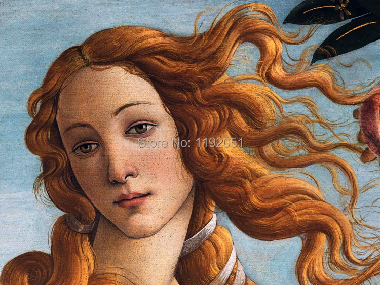 

nude Venus picture scenery painting canvas prints seascape portrait detailed from Sandro Botticelli The Birth of Venus, c.1485