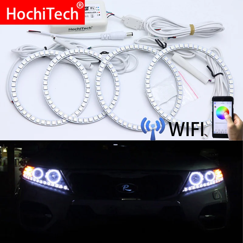 Беспроводной RGB многоцветный светодиодный дневной свет Angel Eye с Wi Fi дневное