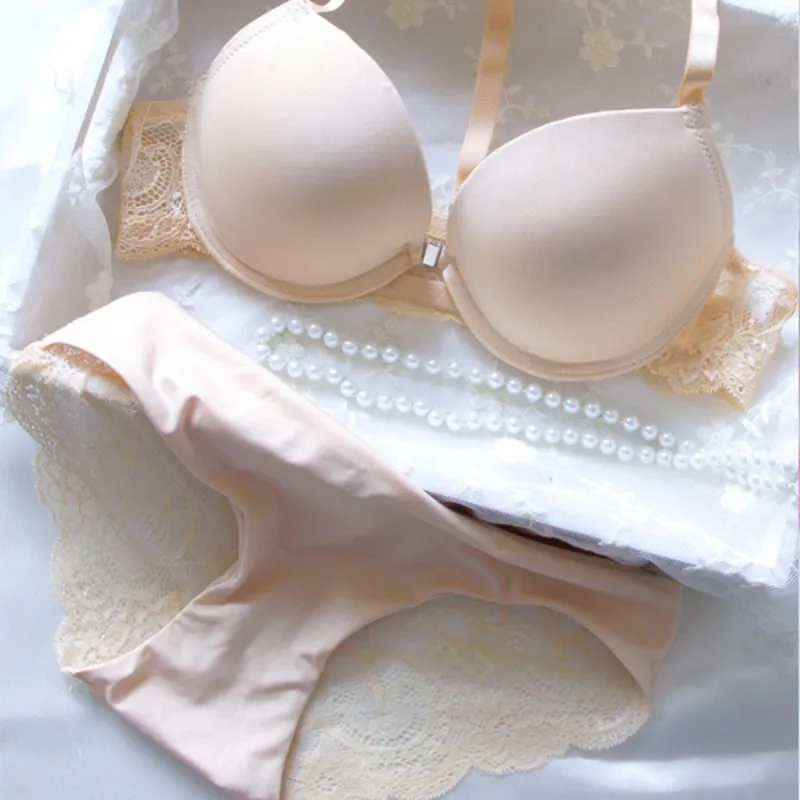 Sexy Bra Women Lingerie Set Plus Size Women Front Closure Bra and Panty Set Purple White Red Push Up Bra Underwear Sets