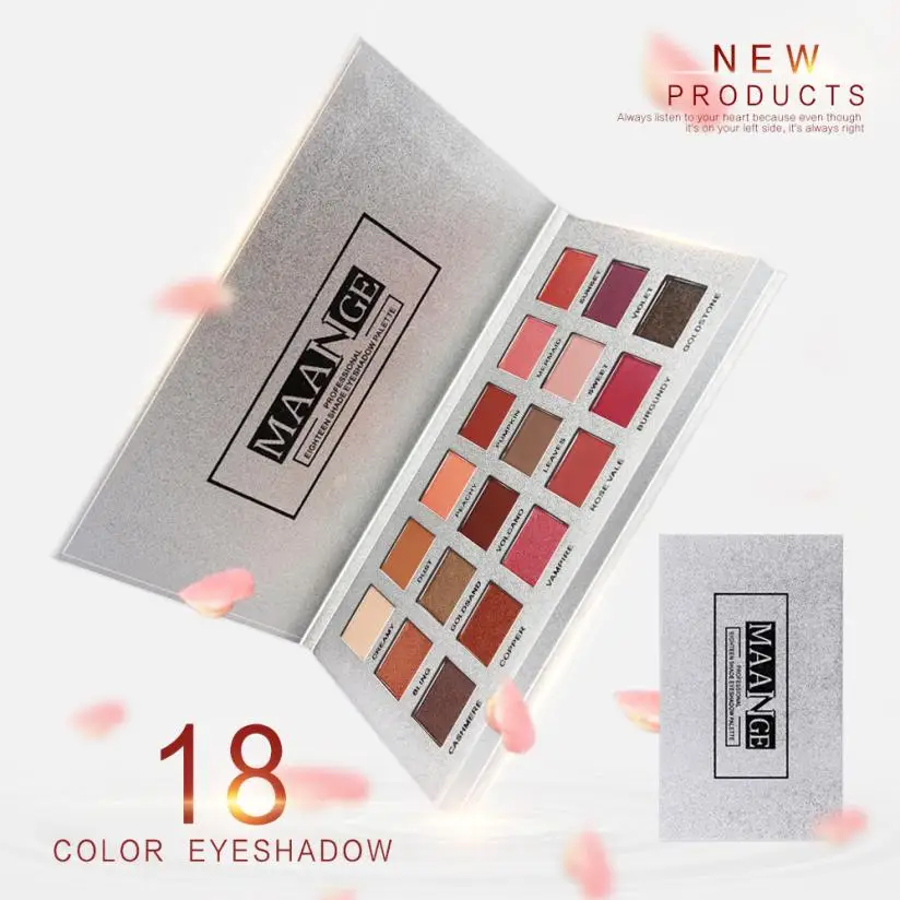 

Eyeshadow Palette Fashion MAANGE 18Colors Eyeshadow Palette Luxury Golden Matte Nude Eye Shadow Palettes Drop Shipping 2018a12