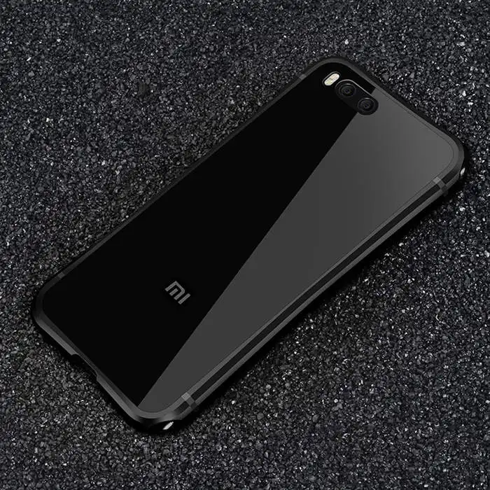 Leanonus металлический чехол для Xiaomi mi 6 mi 6 высококлассная алюминиевая металлическая рамка+ PC акриловая броня задняя защита чехол для телефона для Xiao mi 6 крышка - Цвет: Black