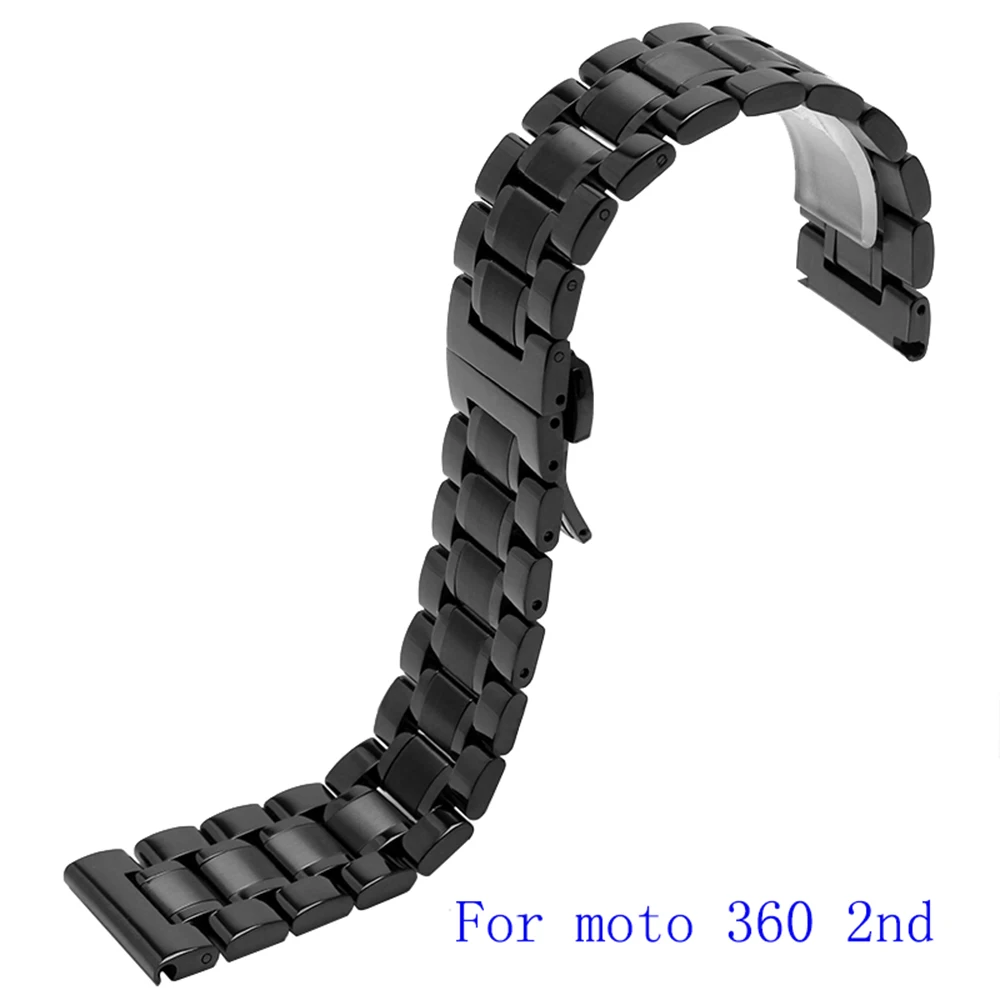 Quality Solid Stainless Steel Watch Band 22mm For moto 360 2nd 46mm Dial Mens Luxury Steel Strap
