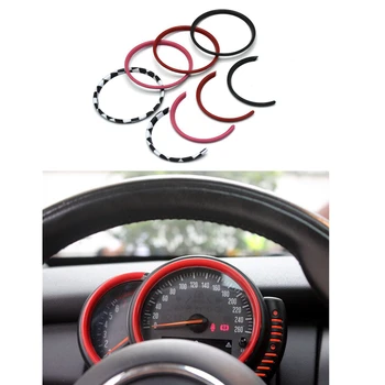 

NEW! 2pcs/set pink red black checkered car interior tachometer abs plastic accessories For mini f56 cooper s F55 f54 f60 inner