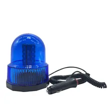 Lumière d'avertissement clignotante et rotative à LED, 12v dc, magnétique, bleue, pour voiture, véhicule de Police 