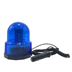 Lumière d'avertissement clignotante et rotative à LED, 12v dc, magnétique, bleue, pour voiture, véhicule de Police 