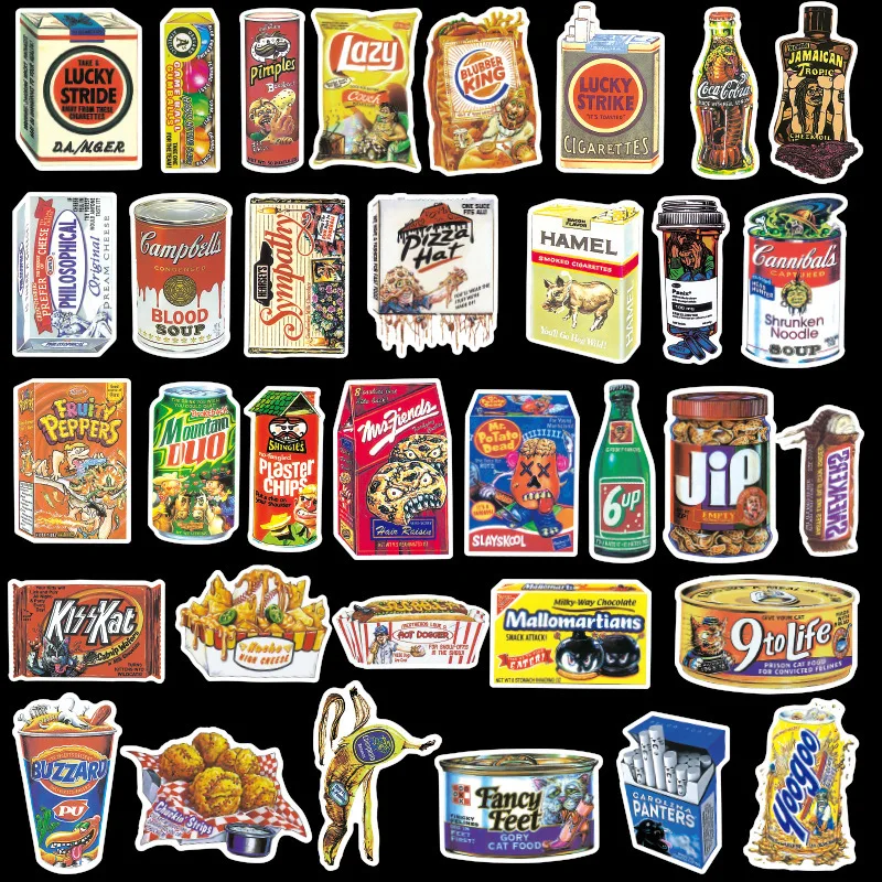 37Pcs/Lot PVC Waterproof Appearance Packaging Logo Brand For Laptop Trunk Skateboard Fridge Phone Decal Car-Styling Toy Sticker