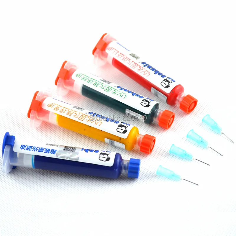 MECHANIC 4pcs 4 color UV Curable Solder Mask 10CC for PCB Circuit board