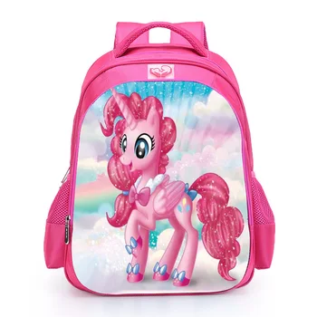 

16 Inch New Cartoon Pony Backpack School Children School Bags for Girls Boys Panda Horse Toddler Backpack Kids Book Bag