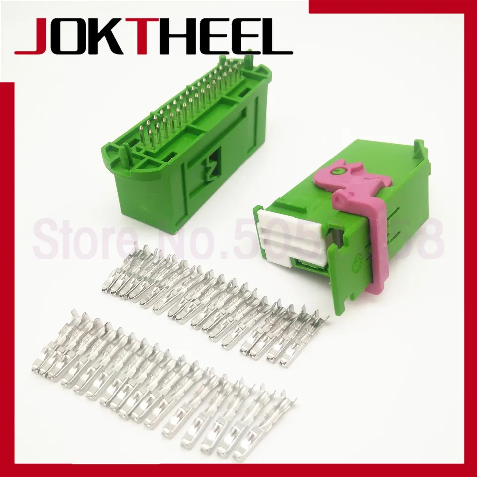 1/5/10/20 набор 32 pin way green 1J0972977C Авто ЭБУ терминал для Audi VW Seat Skoda Plug tyco AMP разъем 1719057 1