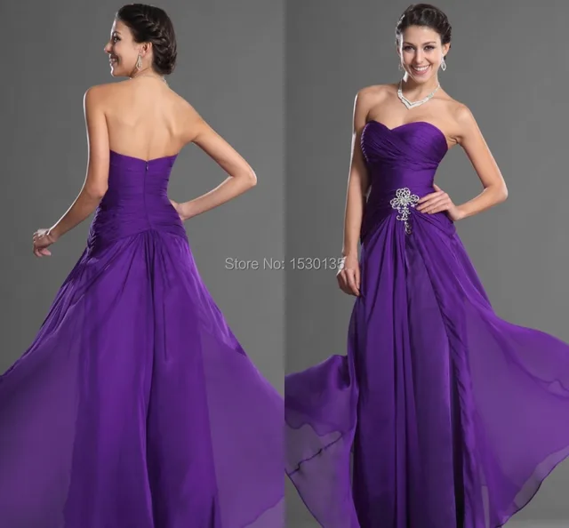 Purple Sweetheart Prom Dresses