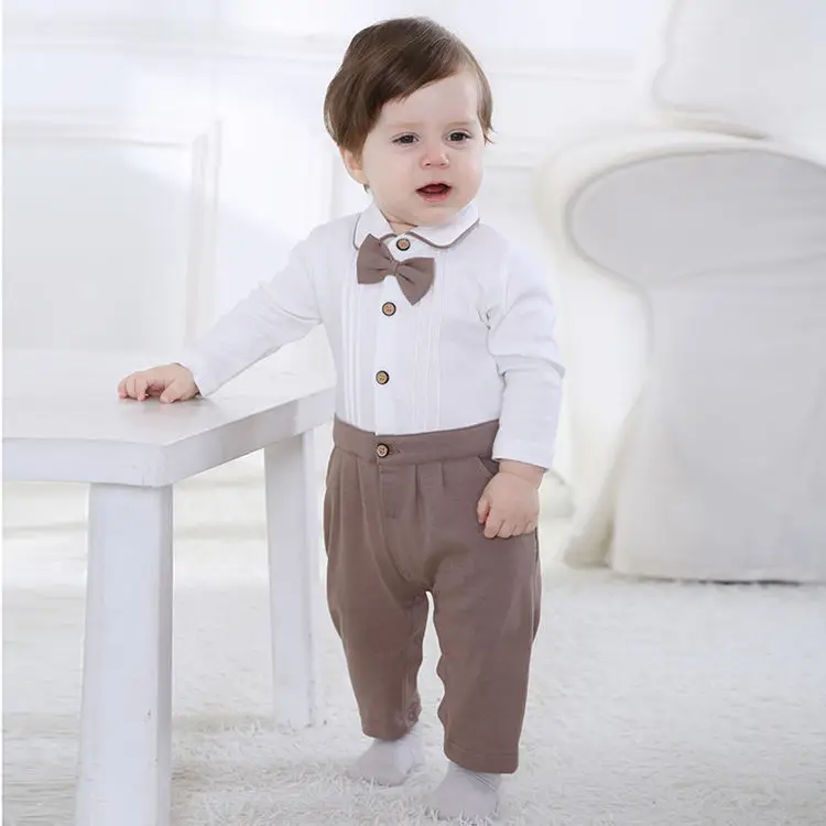 

2018 baby boy's gentleman style Toddler Unisex-baby spring and autmn Jumpsuit Christmas Romper Onesie Outfits Suit 27