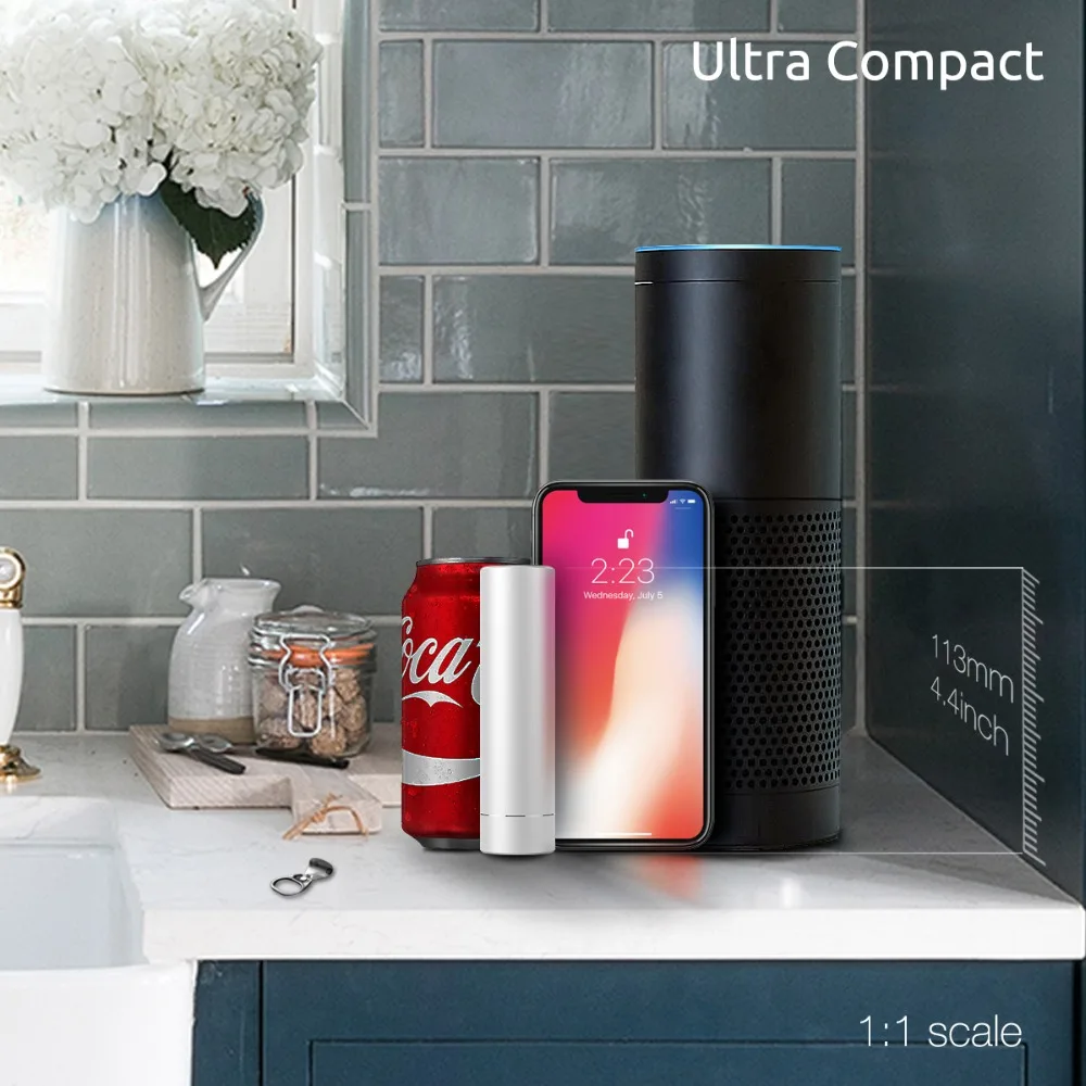  Pisen Mini Type-C 5000mAh Power Bank 5V/3A External Battery Pack Portable Power Charger Bar for Sma
