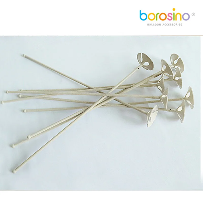 

B801 free shipping Biodegradable material is an other option Onepiece Balloon Holder-40mm balloon stick and cups 10pcs/bag