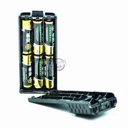 Baofeng – boîtier de batterie 6xAA uv 5r mAh, coque noire pour Radio Portable émetteur récepteur bidirectionnel, talkie walkie Baofeng 3800 TYT UV 5R TH F8 