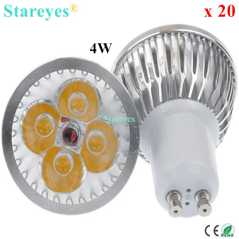 

DHL 20 Pieces Dimmable 4W 3W GU10 MR16 E27 B22 E14 GU5.3 LED Spotlight lamp Downlight led lamp led light bulb droplight Lighting