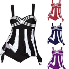 Танкини из двух частей купальник женский бикини для женщин плюс размер большой купальник пуш-ап Холтер купальник пляжная одежда
