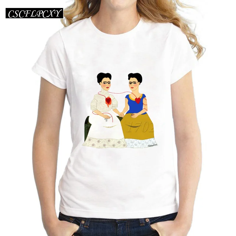 Asian Size Kahlo sugar skull printed women t shirts fashion short sleeve casual lady tops hipster funny slim tee shirt