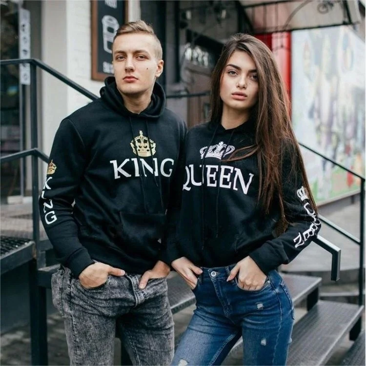 

ZOGAA 2018 new casual street style king and queen couple hoodie sweatshirt women hoodie men hoodie oversized hoodie clothes