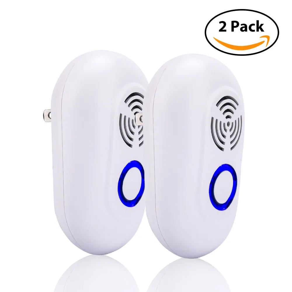 

2pcs Electronic Ultrasonic Pest Repeller Insect Rejector Mice Control Mosquito Repellent For Cockroach Rat Bugs Pests Rejection