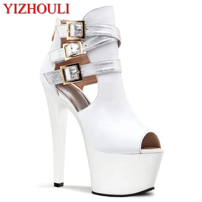 

with single stage yards of shoes fashion runway model with 17cm high heels