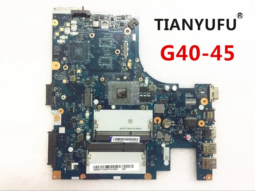 

For Lenovo G40-45 Laptop motherboard ACLU5 ACLU6 NM-A281 motherboard with cpu ( for amd CPU ) DDR3 tested 100% work