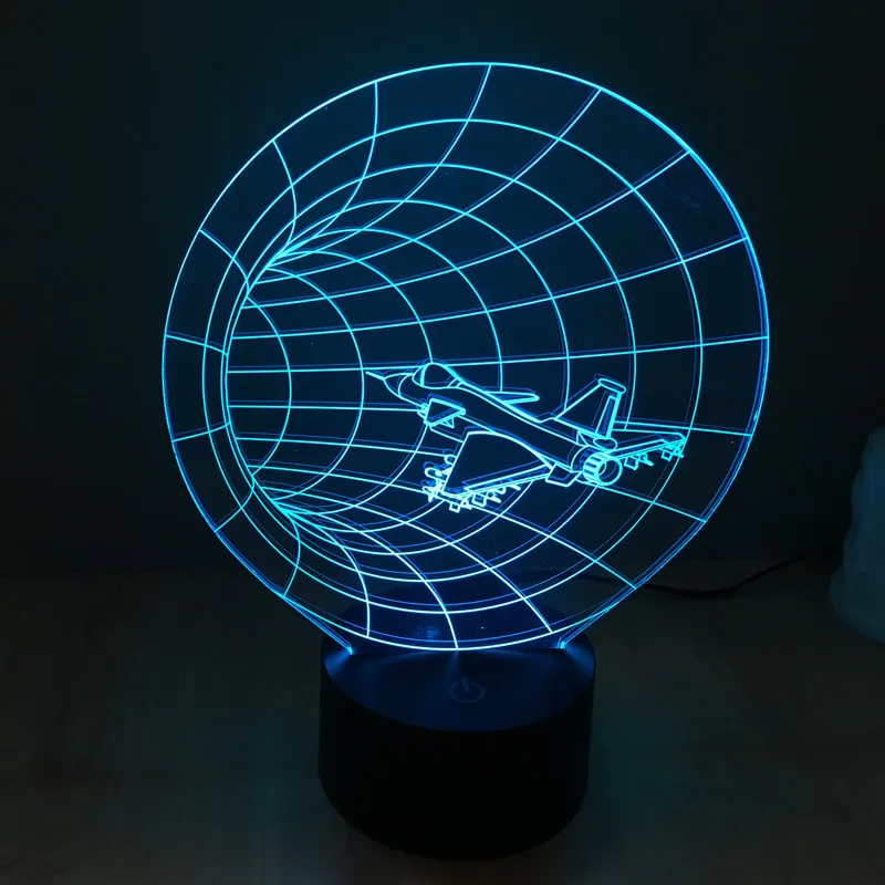 

colorful time machine 3D lamp LED lamp energy saving lamp acrylic touch switch colorful stereo vision