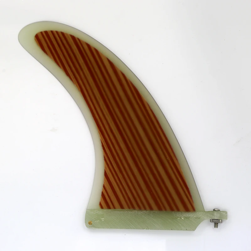 Single Centre Fins 9'' Surfboard Fins Wood Veneer And Stand Up Paddle