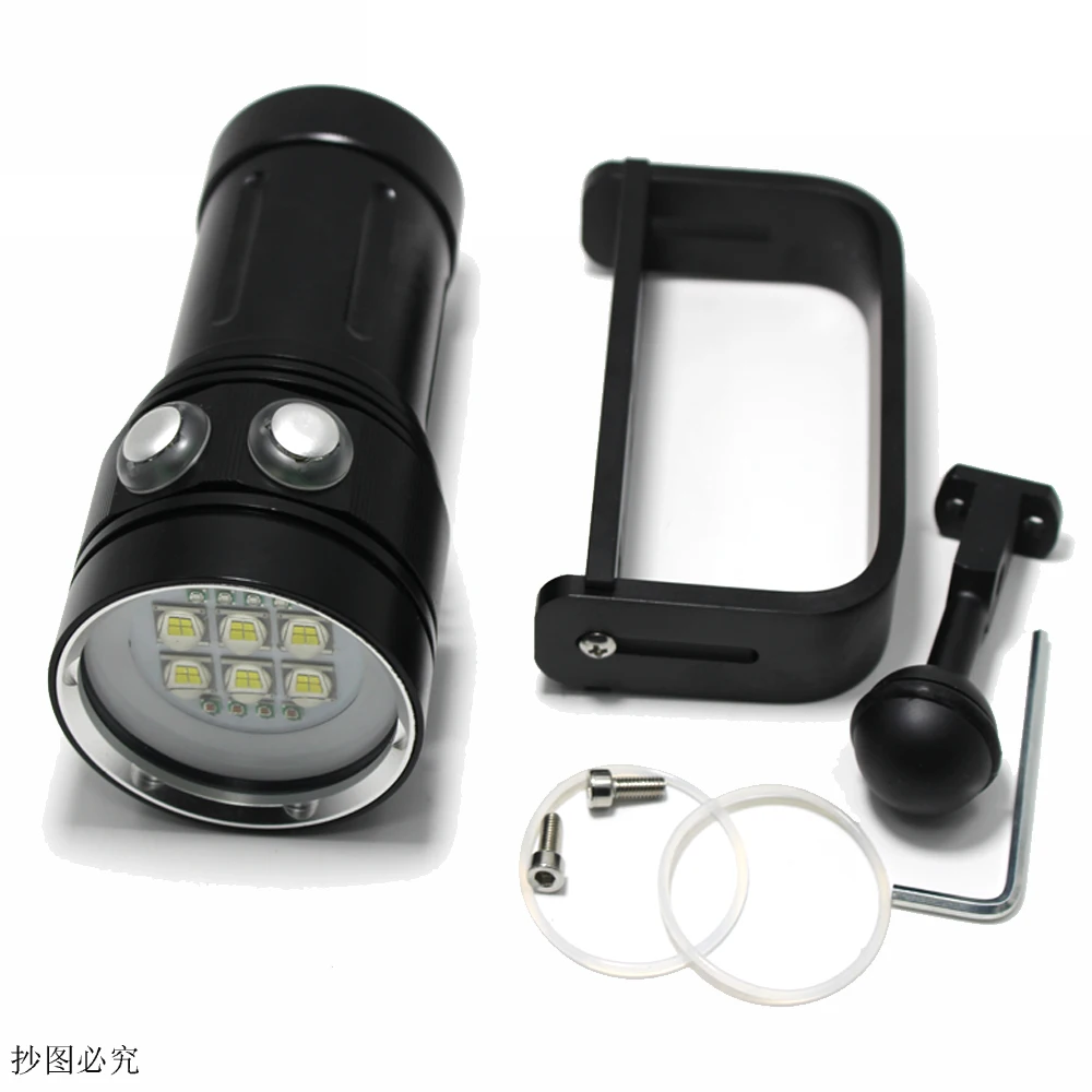 Luzes de Fotografia Lumens Profissional Mergulho Tocha Branco Vermelho uv Subaquática Foto Luz 8000 Led 2 Cheap Lanternas