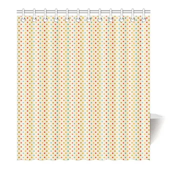 

Beautiful and colorful small dots Shower Curtain Printing Waterproof Mildewproof Polyester Fabric Bath Curtain Bathroom