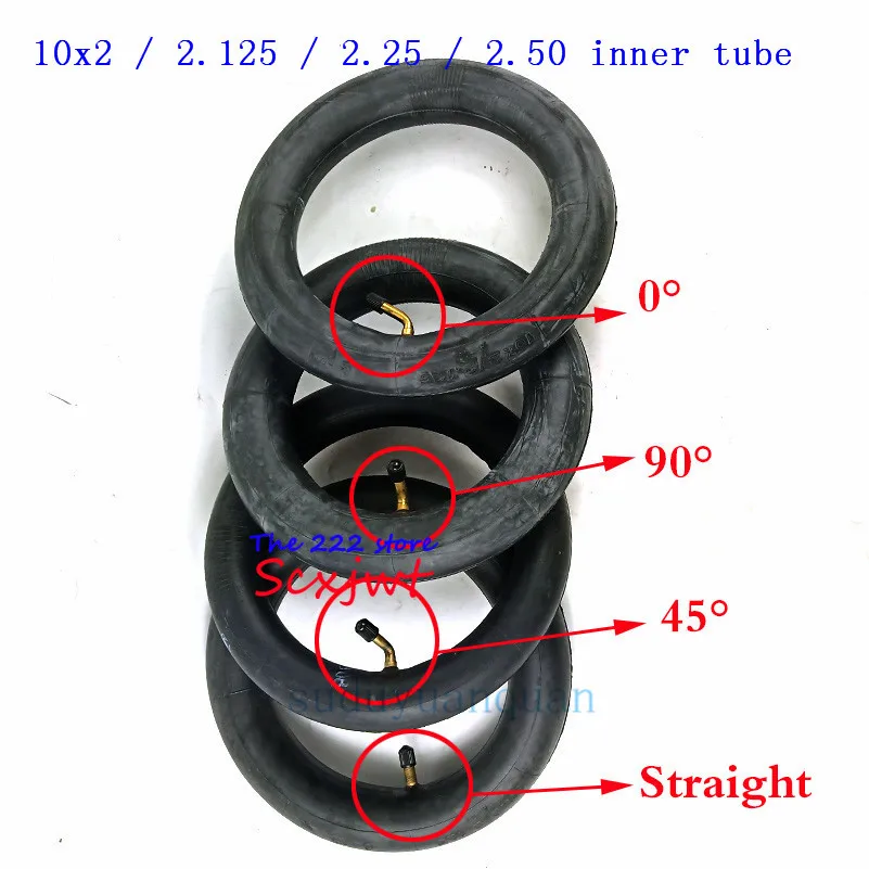 

Inner Tube 10X2 / 2.125 / 2.25 / 2.50 with bent / Straight Valve For Tricycle Bike Schwinn Kids 3 Wheel Stroller scooter 10''