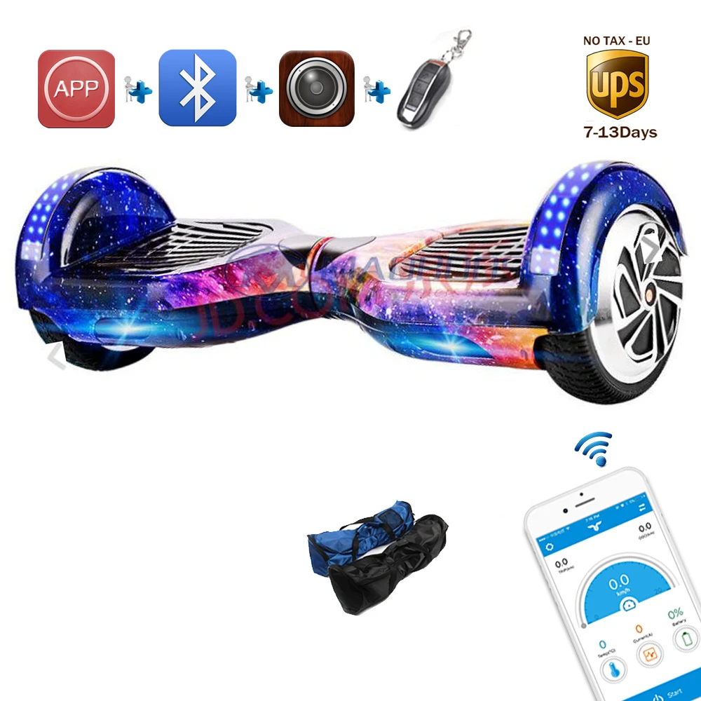 Hoverboard APP smart self balance electric overboard oxboard unicycle mini skywalker smart wheel on led light stand up scooter