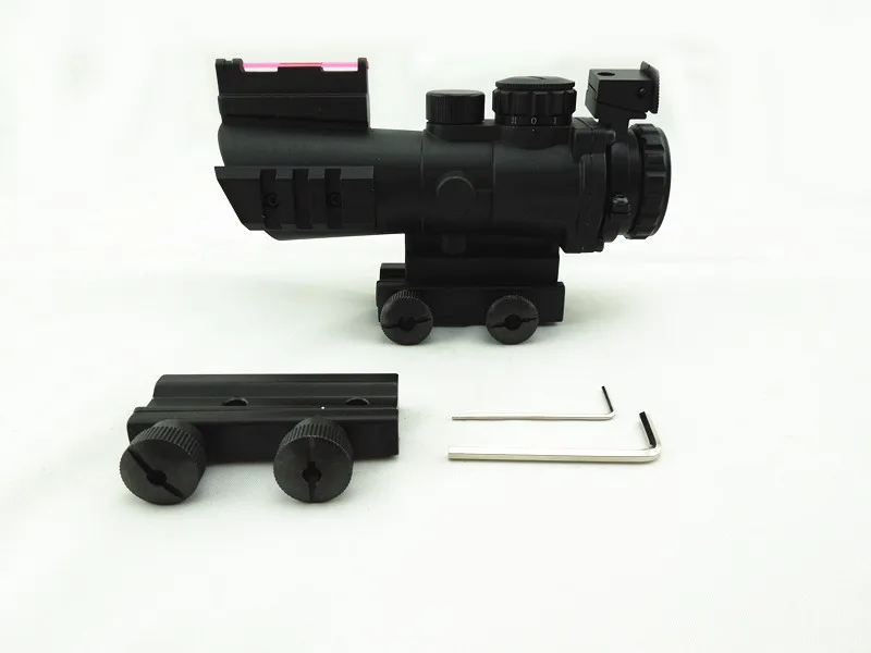 

4x32 Airsoft Dual Illuminated Riflescope Compact Air Gun Sight With Fiber For Hunting and Shooting