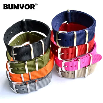 

1pcs 16 18 20 22 24mm Multiple Colors Nato Nylon Military Watch Strap Army Sport Link Bracelet wrist watchband Accessories