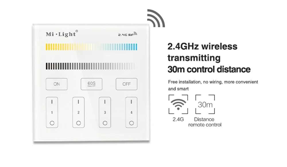 Milight WI-FI IBOX2 светодиодный контроллер 2,4G B2 CCT Цвет Температура светодиодная Сенсорная панель дистанционного управления FUT035 Led диммер DC12-24V