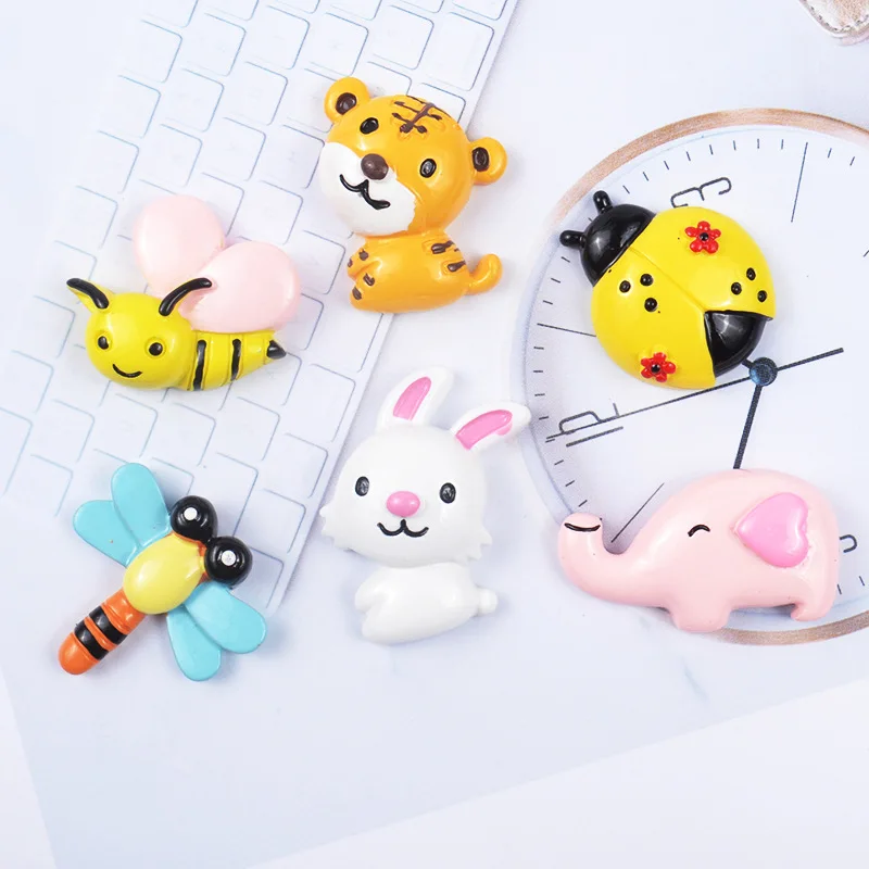 

6PCS/Lot Cartoon Animals Filler For Clear/Fluffy Mud Popular Toys Kids Lizun Slime DIY Kit Accessories Children Modeling Clay
