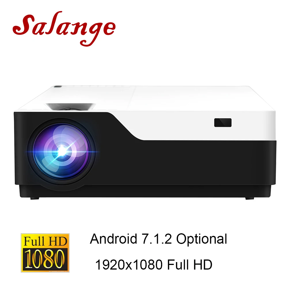 Salange M18 1080P FULL HD LED Projector 200inch 1920x1080 Android 7.1 HDMI USB Proyector For Game Movie Home Theater Beamer
