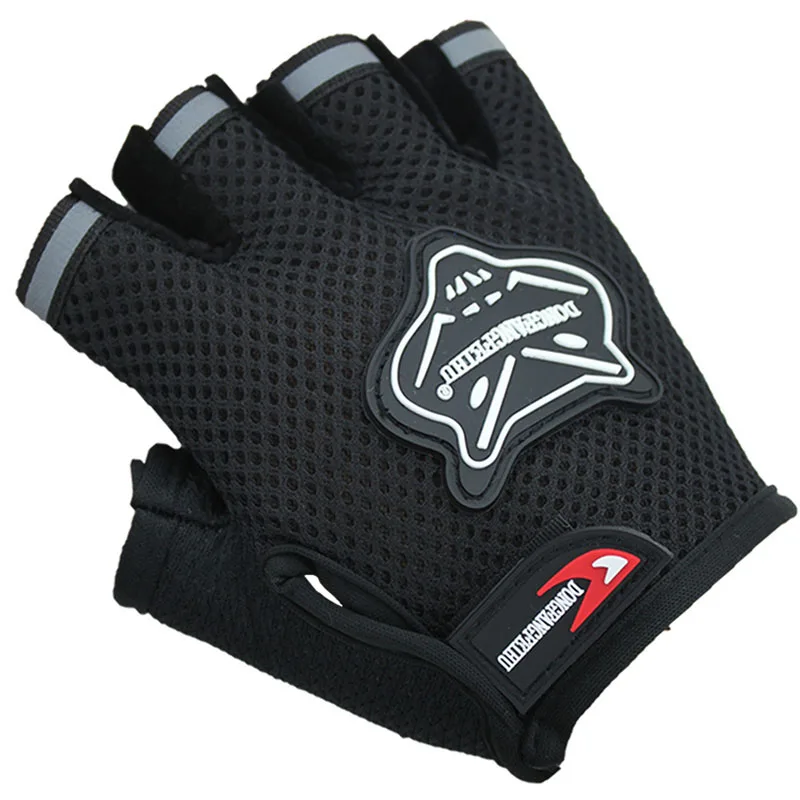 Высококачественные детские велосипедные перчатки, дышащие нескользящие перчатки для спорта, езды на велосипеде, спортивные перчатки ASD88 - Цвет: Черный