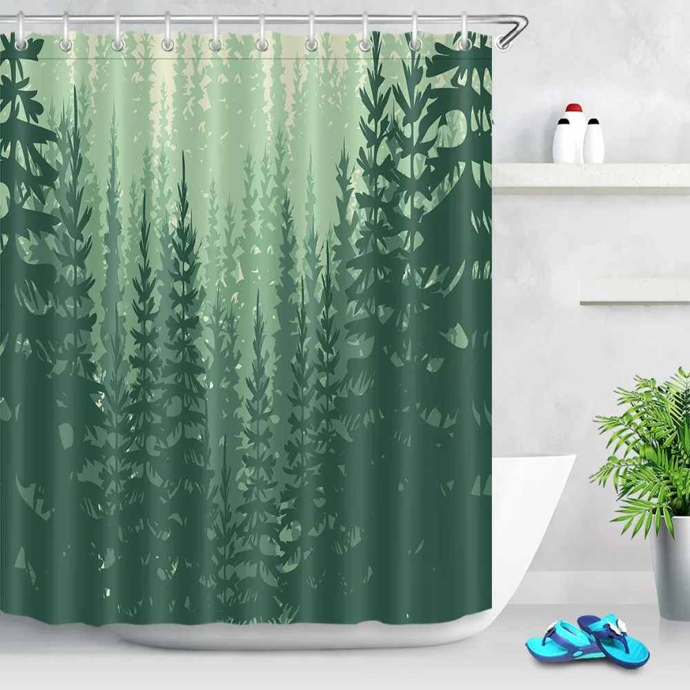 Buy LB 180*180 cm Woods Green Rain Forest Shower