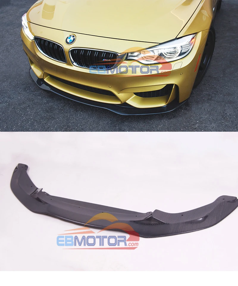 ebmotor-com PS Style Real Carbon Fiber Front lip spoiler For BMW F80 M3 F82 M4 2014UP _6245