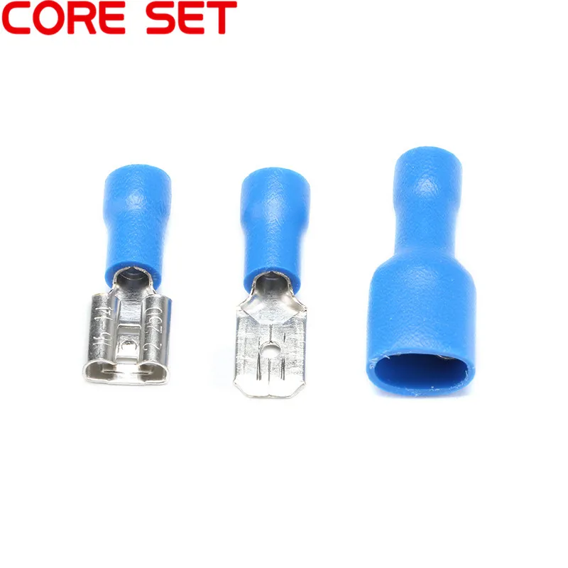 

50pcs 16-14AWG Male/Female Insulated Spade Crimp Wire Cable Connector Splice Terminal Kit Insulated Spade Connectors