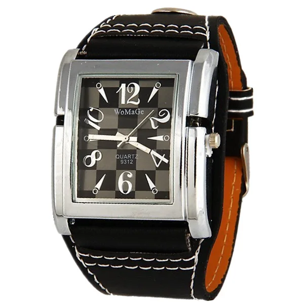 Модные женские Брендовые широкие кожаные женские Подарочные часы, женские кварцевые повседневные спортивные наручные часы Relogio Feminino с квадратным большим циферблатом