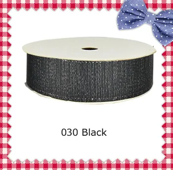 

1" inch (25mm) Silver Purl Black grosgrain ribbons